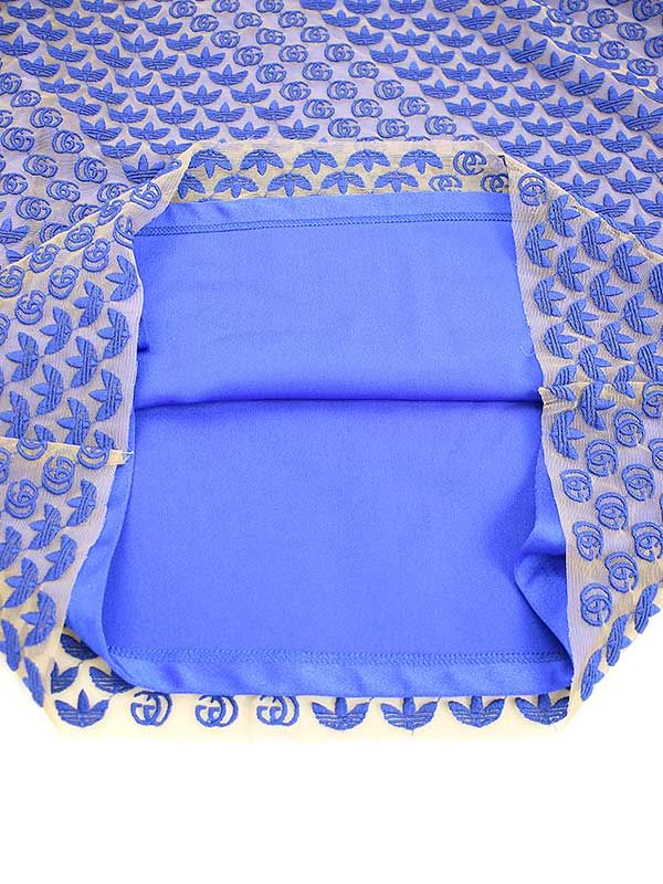 Gucci×adidas 22ss GG Tulle Skirt 693449 Xjeca Blue XS
