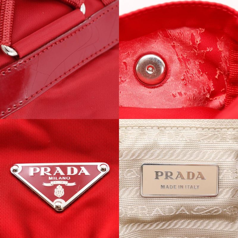 Prada VERA Sport Bz6677 Nylon Rosso Red Women's Backpack/daypack