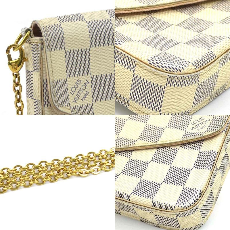 Louis Vuitton Chain Wallet Damier Azure Pochette Felicie N40491