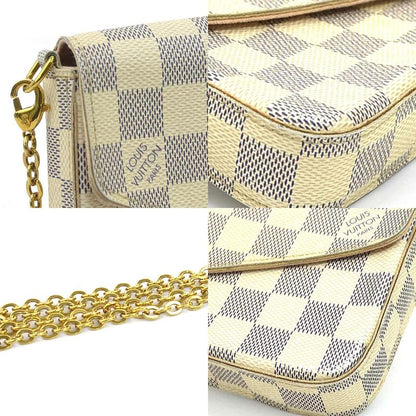 Louis Vuitton Chain Wallet Damier Azure Pochette Felicie N40491