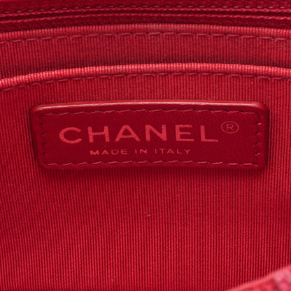 Chanel Mini Matelasse Turnlock Chain Shoulder Bag Lambskin Red (silver Hardware)