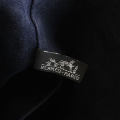 Hermes Fourre Tout Cabas Tote Bag Canvas Navy