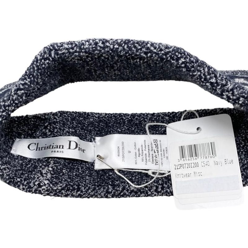 Christian Dior Headband Wristband 21spo720i200 Logo Navy Blue Christian Dior