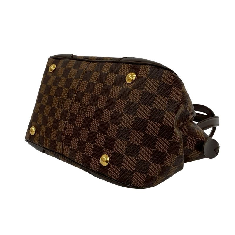 Louis Vuitton Verona PM Damier Leather Handbag Tote Bag Brown