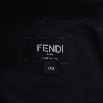 Fendi 22 Fs0585 AKEG Black Zucca Stripe Shirt 38