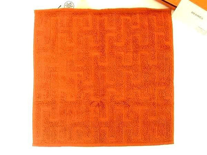 Hermes Stearns 100% Cotton Hand Towel Handkerchief Women Men Orange Az4184