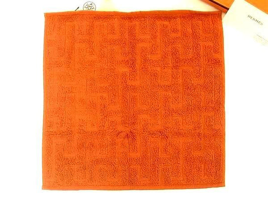 Hermes Stearns 100% Cotton Hand Towel Handkerchief Women Men Orange Az4184