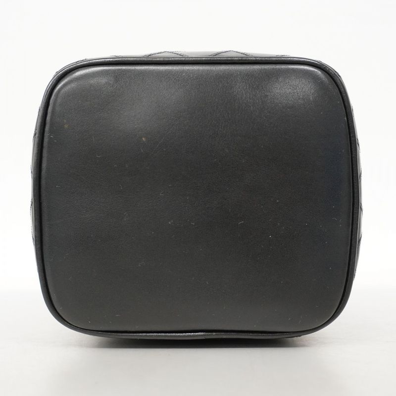 Chanel Vanity Bag Bicolore Lambskin Black Gold Hardware Women