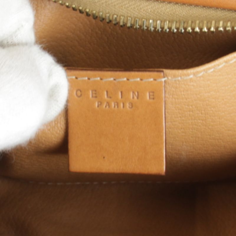 Celine Macadam Pouch Brown PVC Branded Small Bag