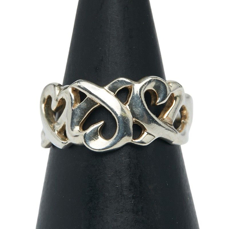 Tiffany & Co Triple Rubbing Heart Sv925 Silver Ladies Tiffany & Co