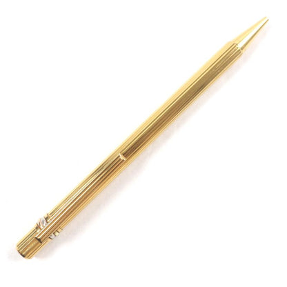  Cartier Trinity Striped Logo Engraved Twist Ballpoint Pen Gold