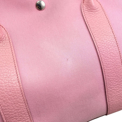 Hermes Tote Bag Garden Party PM Engraved □M Negonda Toile Offiche Pink Hermes