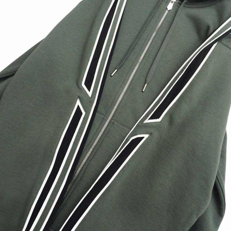 2022awHermes Run H Run H Hoodie Size L Hood Zip Up Hoodie Lined Made In Italy