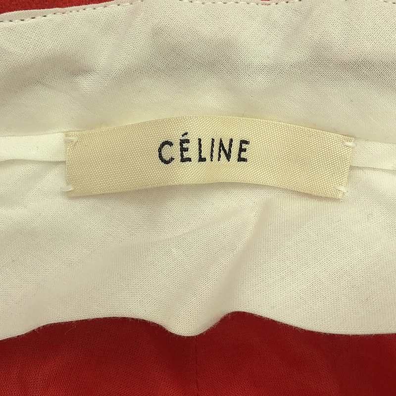 Celine - Phoebe Merino Wool Wide Pants - 40 - Red - Women's