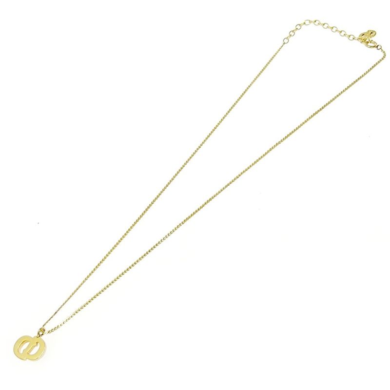 Christian Dior GP Rhinestone CD Logo Necklace Earring Set Gold 469960 Necklace