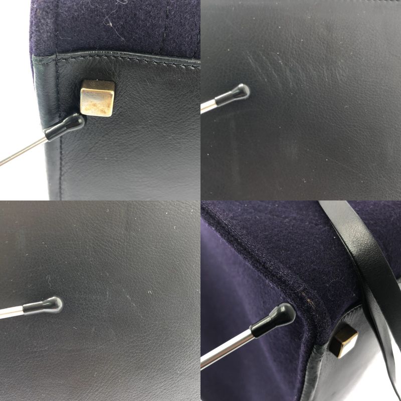 Celine Phoebe Philo Phoebe Luggage Phantom Felt Handbag - Navy - Women