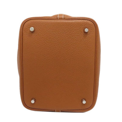 Hermes Picotin Lock MM Gold Silver Hardware Handbag Taurillon Women