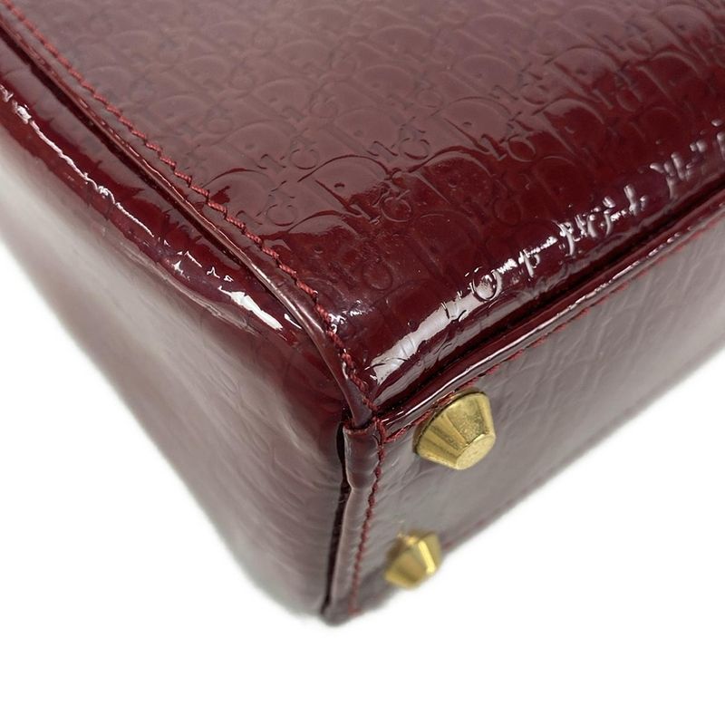 Dior/christian Dior Handbag Lady Dior Mini Bag/trotter Bordeaux Gold Hardware