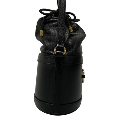 Gucci Shoulder Bag Horsebit 1955 Bucket Bag 602118 Black Drawstring Shape