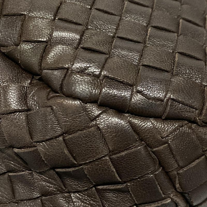 Bottega Veneta Intrecciato Tote Bag 125787 Dark Brown Leather