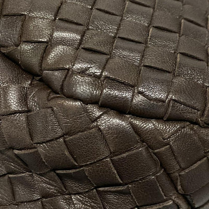 Bottega Veneta Intrecciato Tote Bag 125787 Dark Brown Leather