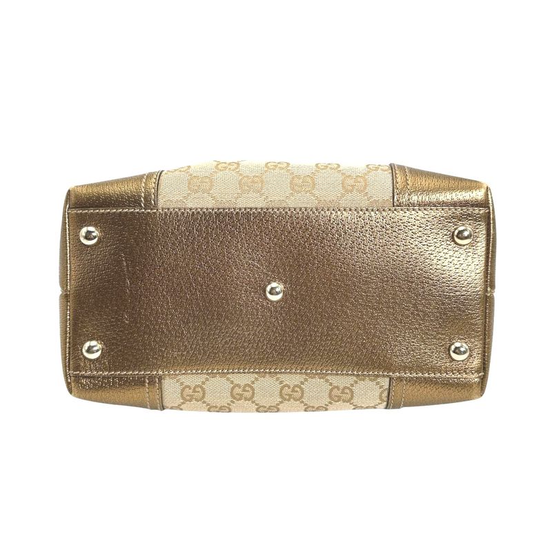Gucci 181779 Handbag Canvas Tote Bag Gucci Beige