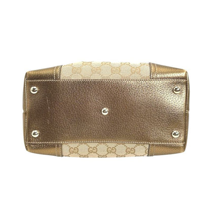 Gucci 181779 Handbag Canvas Tote Bag Gucci Beige