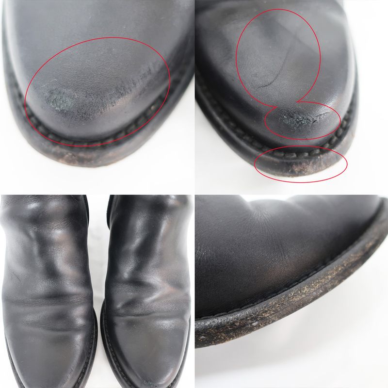Louis Vuitton Boots Waist Side Line Black Svhardware LV Short Leather