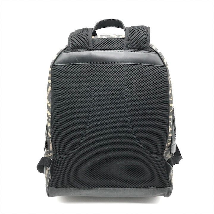 Gucci GG Supreme Ggcarre Backpack Leather Khaki Beige Black