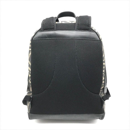 Gucci GG Supreme Ggcarre Backpack Leather Khaki Beige Black