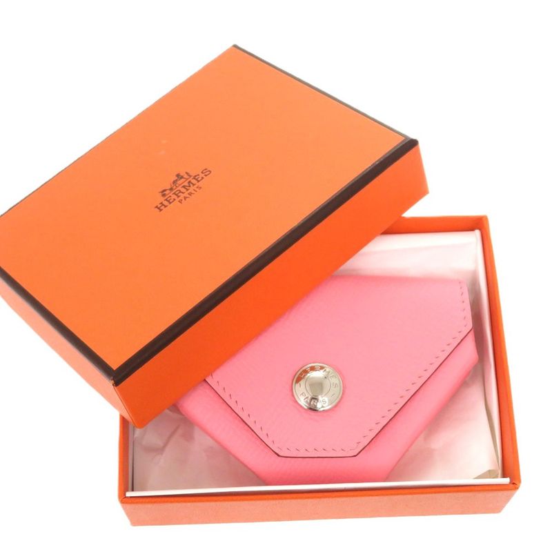 Hermes Le Van Cattle Vaux Epson Rose Confetti Silver Hardware X Engraved Coin