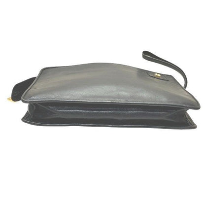 Loewe Black Leather Bag Clutch Bag Second Bag Men's