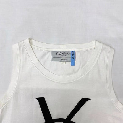 Yves Saint Laurent Tank Top White Black XS Cleaned