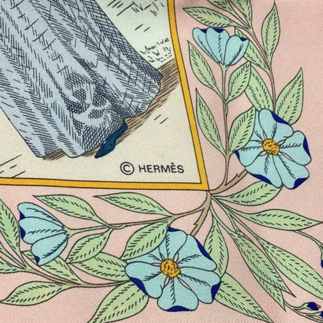 Hermes Scarf Carre 90 Blue Pink Multi COSTUMES DES DEPARTEMENTS