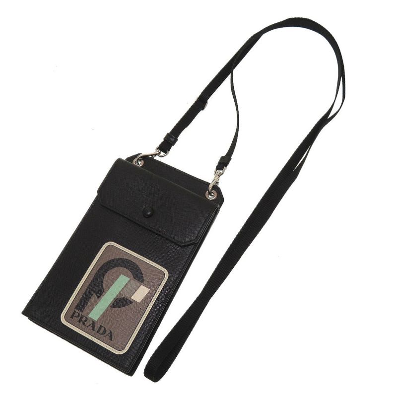 Prada 2zh068 Leather Black Mini Strap Shoulder Bag 0119 Prada