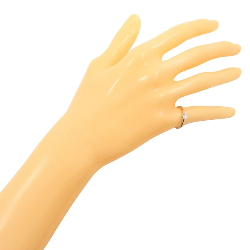 Tiffany & Co Solitaire Pt950platinum × Diamond #9 0.25 Ladies 3.2g Ring