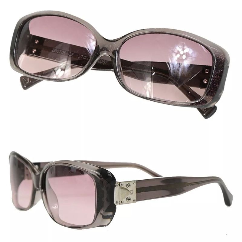 Louis Vuitton LV Sunglasses In Purple Black Lame For Women 30bs088