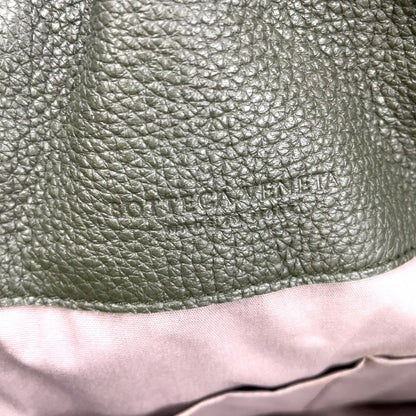 Bottega Veneta Tote Leather Khaki Green Handbag Black