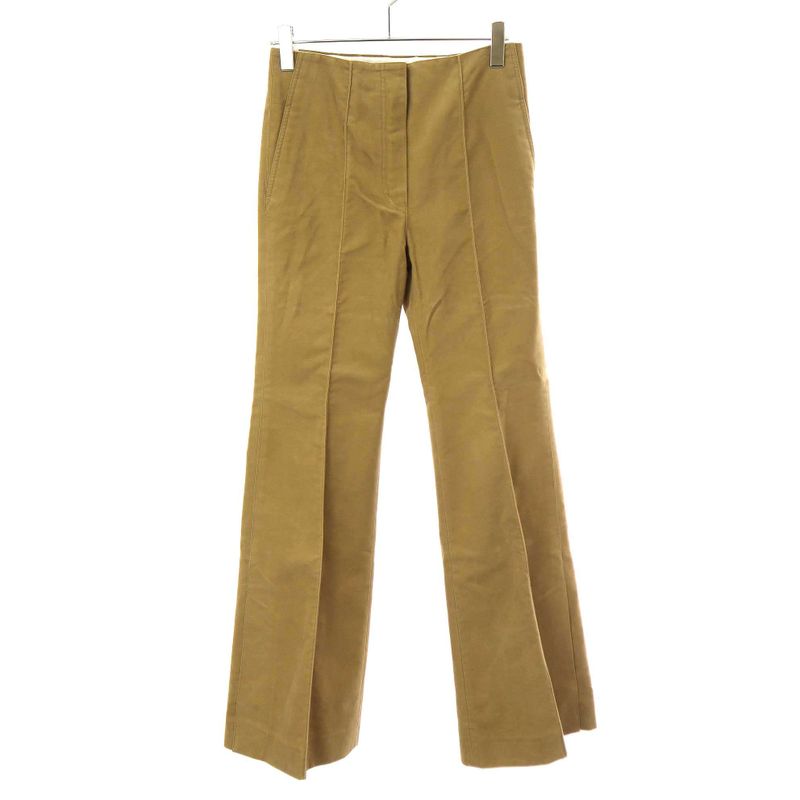Celine by Phoebe Philo Moleskin Flared Trouser Pants 2 1p57 7116 Beige 36