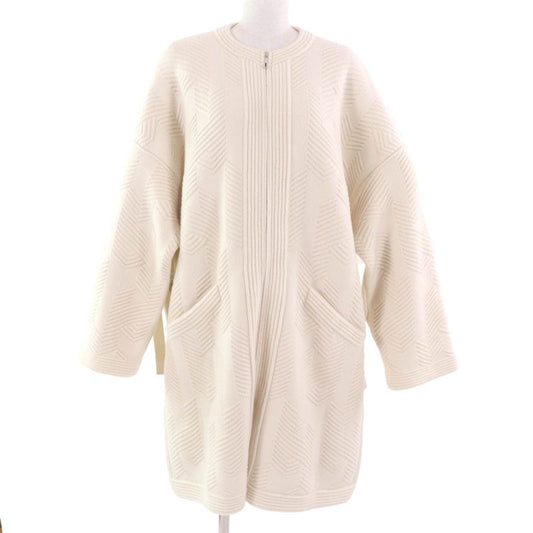 Hermes 23AW 3h2101d4 100% Wool H Motif With Logo Zip Poncho Coat Knit Coat Off