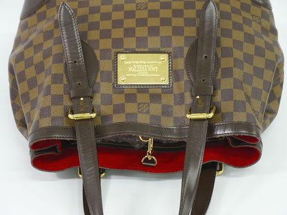 Authentic Louis Vuitton LV Hampstead MM Damier Ebène Tote Handbag Brown N51204