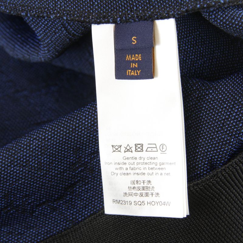 Louis Vuitton Zip-through Hoodie Blouson Polyester/nylon/cotton Men's Blue