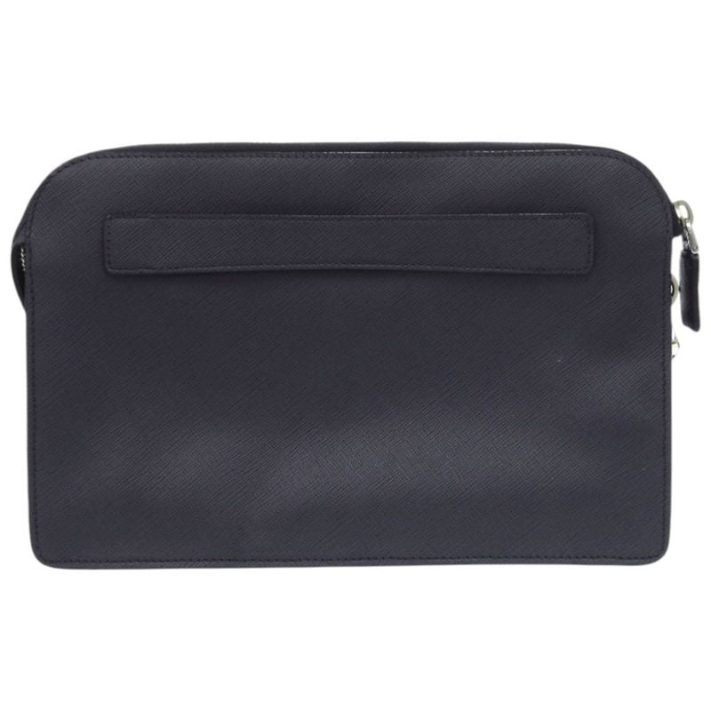 Prada Clutch Bag 2vf056 Saffiano Navy Blue Second Bag 0450prada