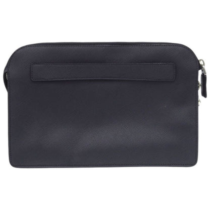 Prada Clutch Bag 2vf056 Saffiano Navy Blue Second Bag 0450prada