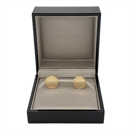 Bulgari Bvlgari Cufflinks Button Cufflinks 18K Yellow Gold 169g Diamond Yellow