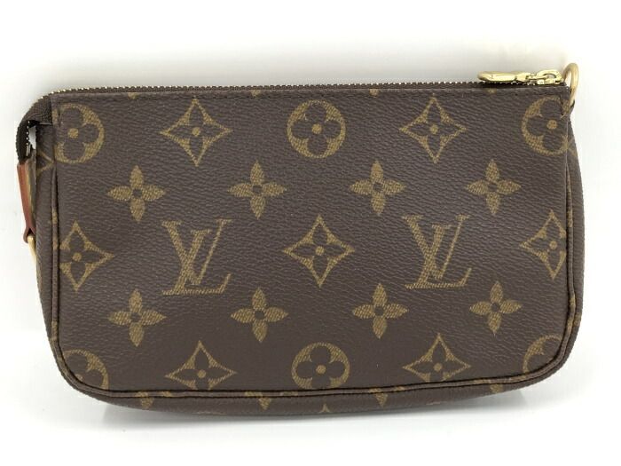 Louis Vuitton Mini Pochette Accessoire Handbag Monogram Brown M58009