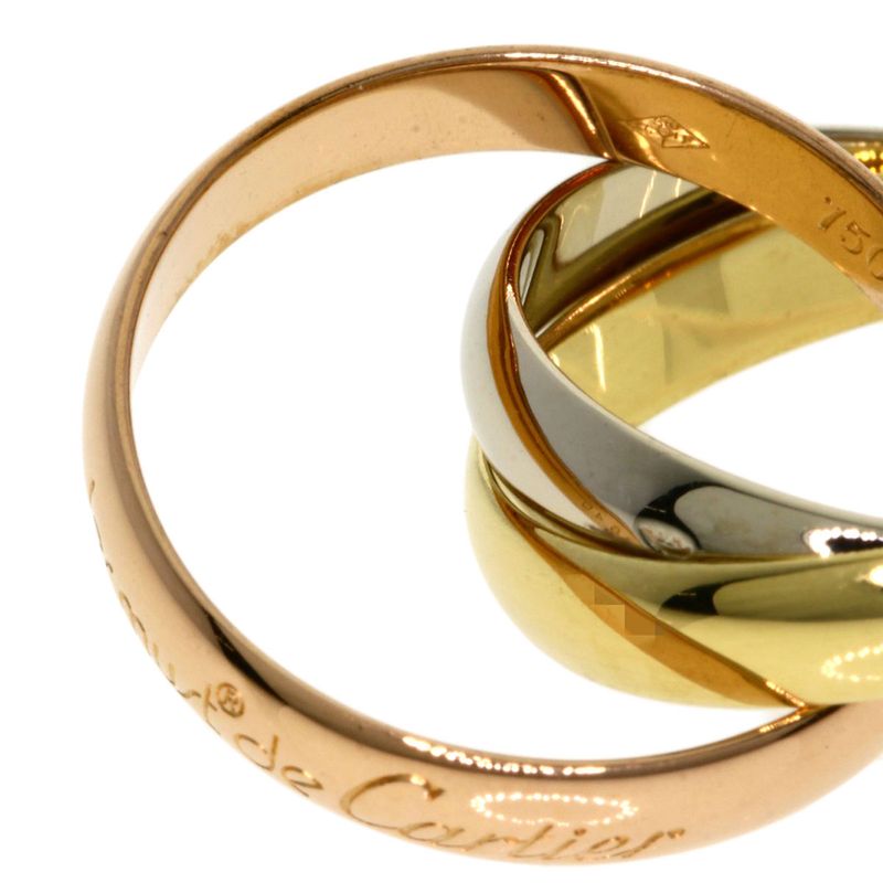 Cartier Trinity #50 Ring 18K Yellow Gold 18K White Gold 18K Pink Gold Ladies