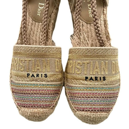 Dior Espadrilles Kdp788mlu Siz36.5 Women's Lace Up Christian Dior