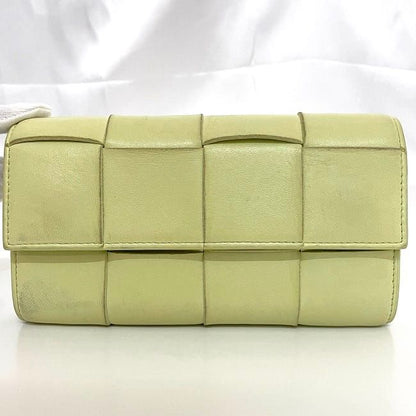 Bottega Veneta Bifold Long Wallet Light Yellow Cassette 742694