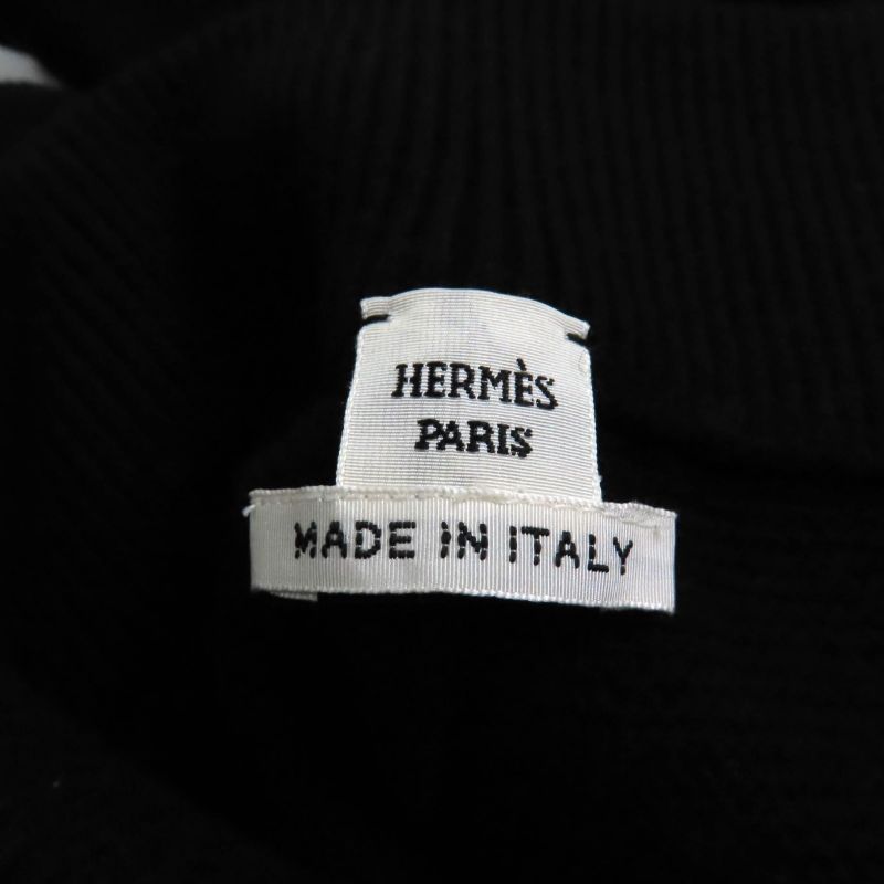Hermes 22AW 2h2407da 100% Wool H Motif Knit Pants Bottoms Black 34 Made In